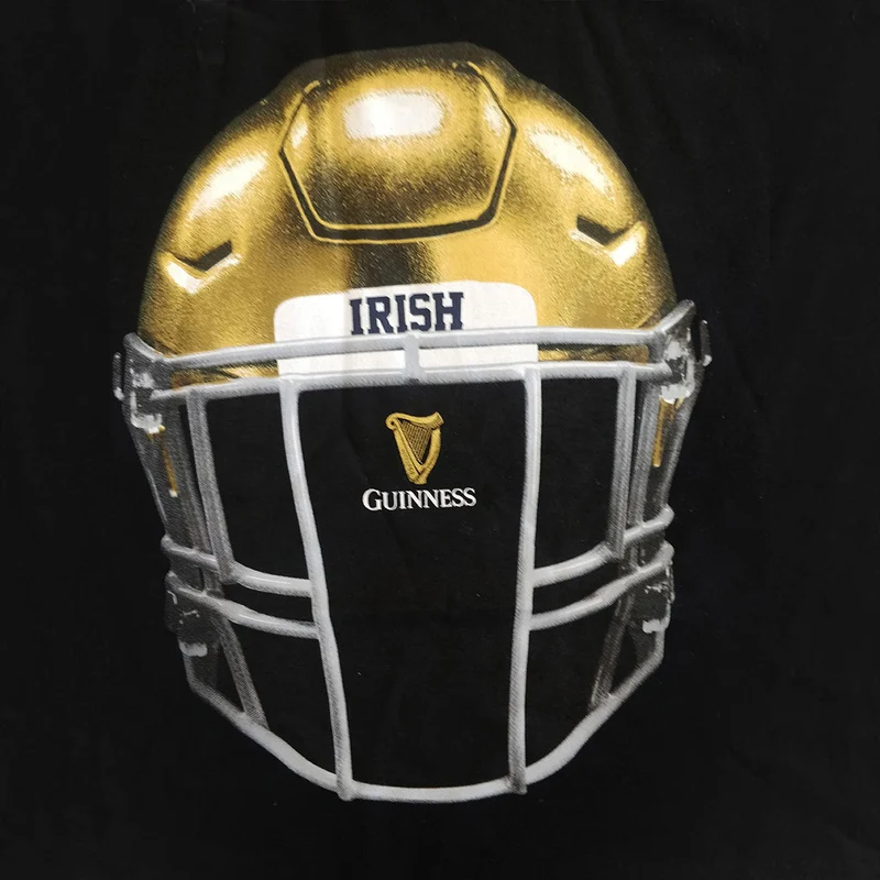 Guinness Notre Dame Helmet T-Shirt Black