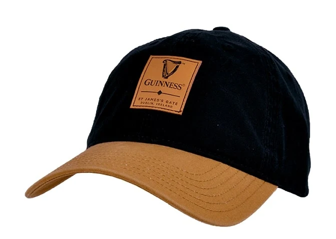 Guinness Black & Caramel Cap with Leather Patch