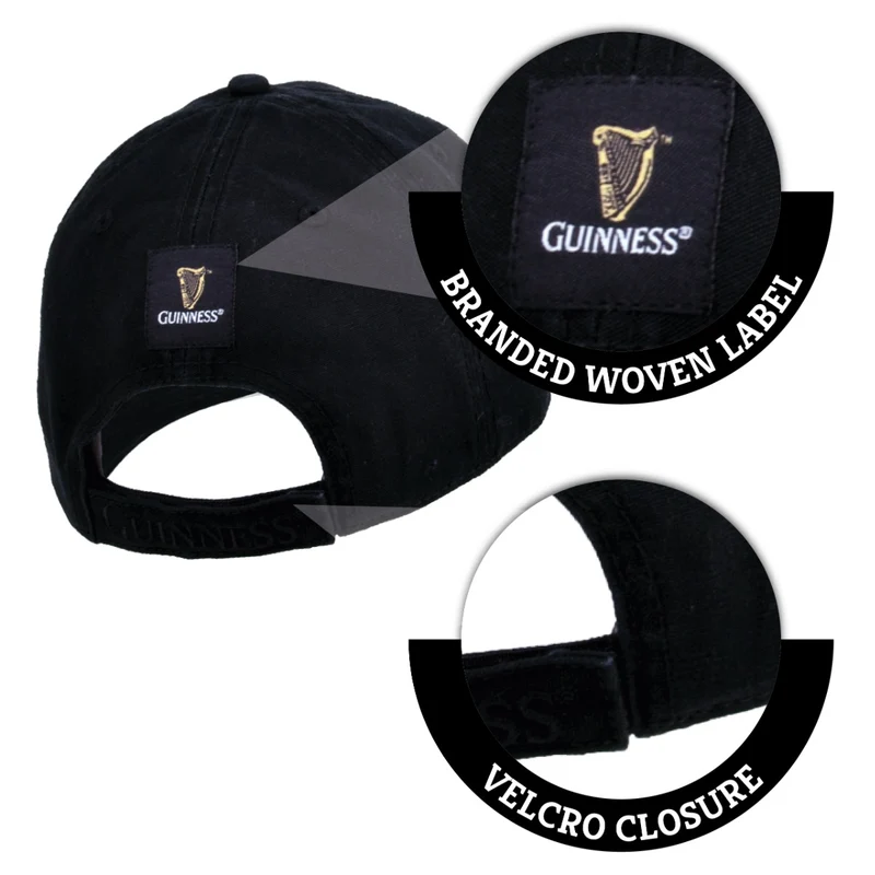 Guinness Black & Caramel Cap with Leather Patch