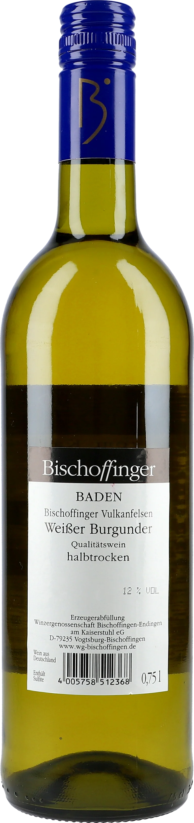 Bischoffinger Weißer Burgunder 12% 0,75L FL
