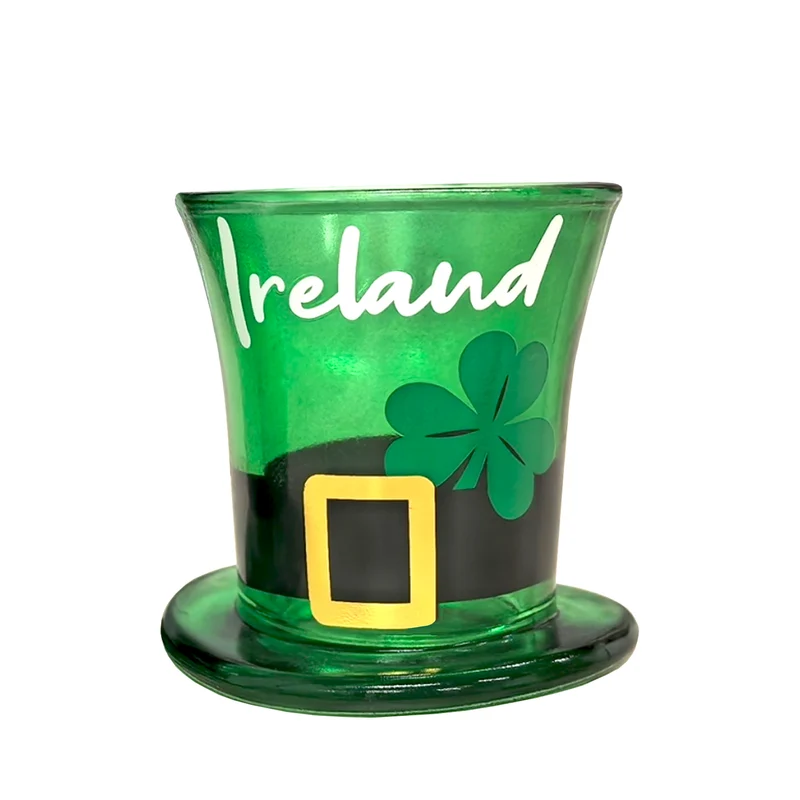 Leprechaun Hat Shot Glass Green