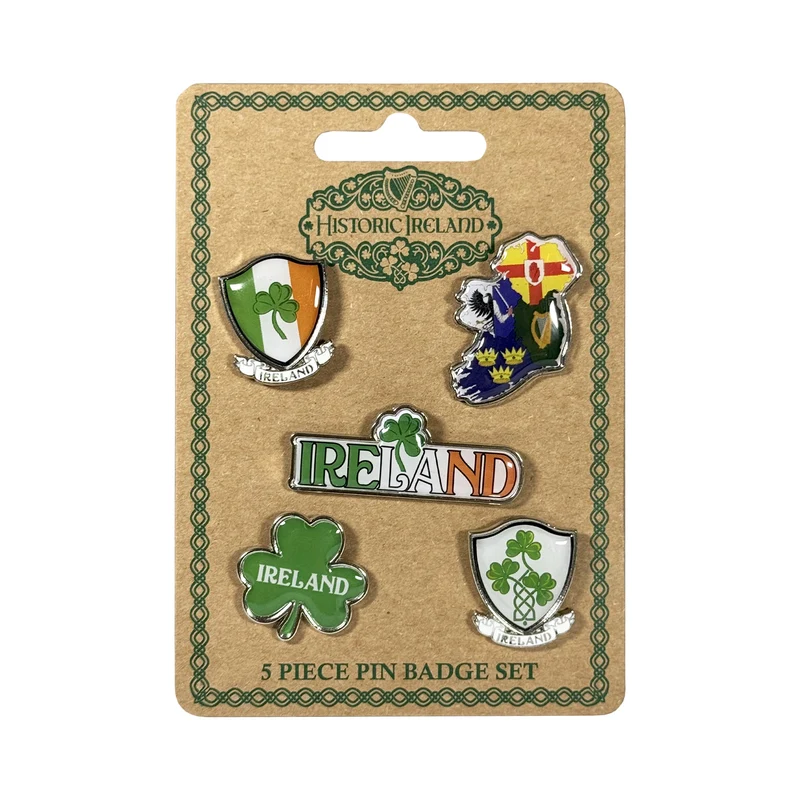 Ireland Lapel Pin Badge Set of Five Designs