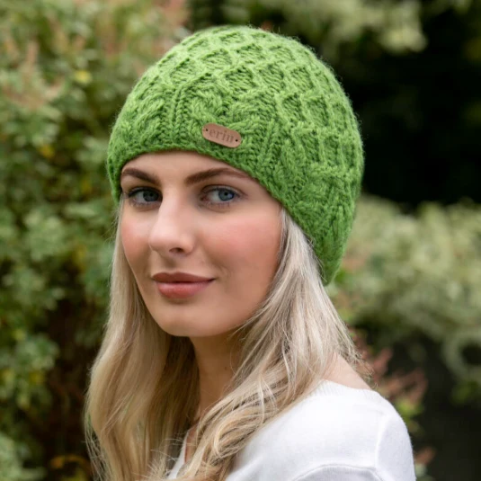 Aran Cable Knit Hat