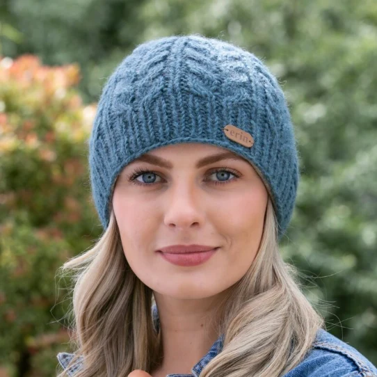 Aran Cable Knit Hat