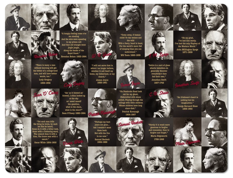 Irish Writers Image Table Placemats