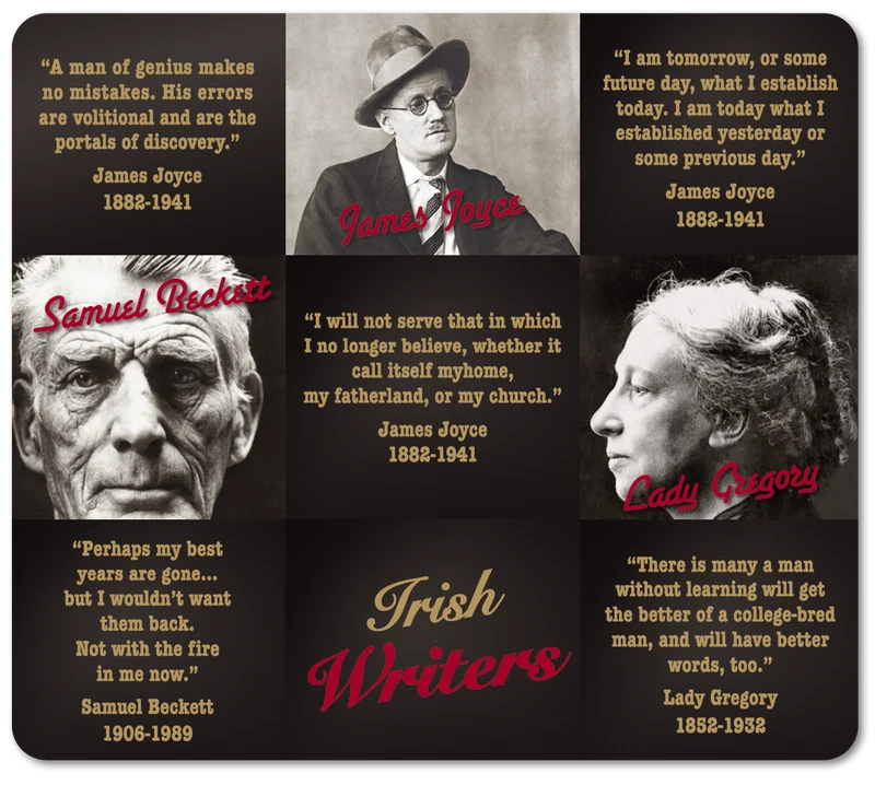 Irish Writers Image Table Coasters