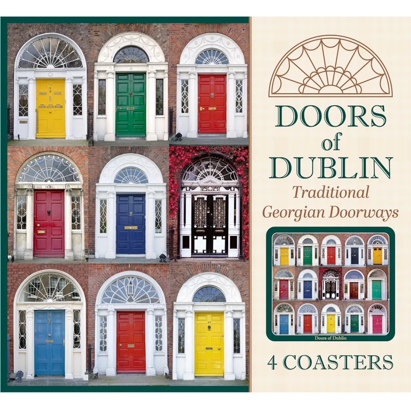 Doors of Dublin Image Table Coasters