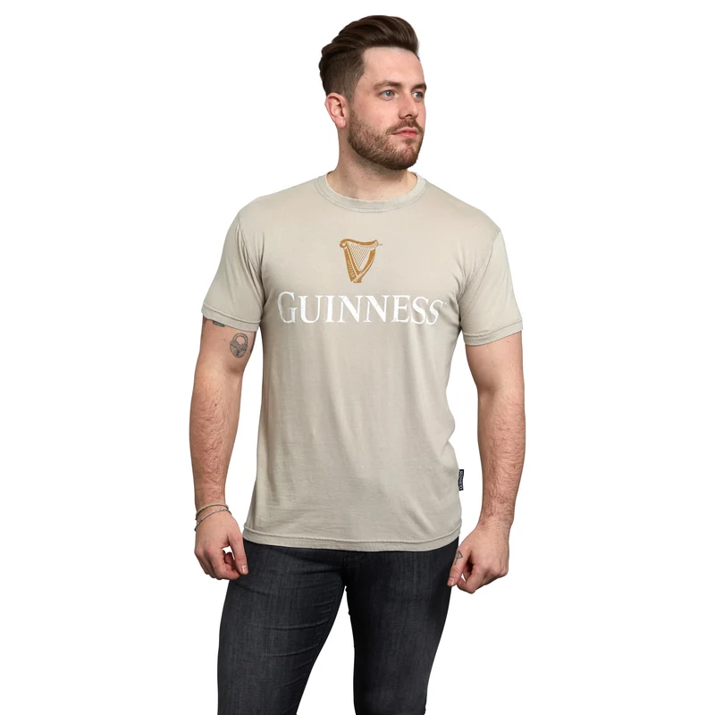 Beige Guinness Harp Premium Tee