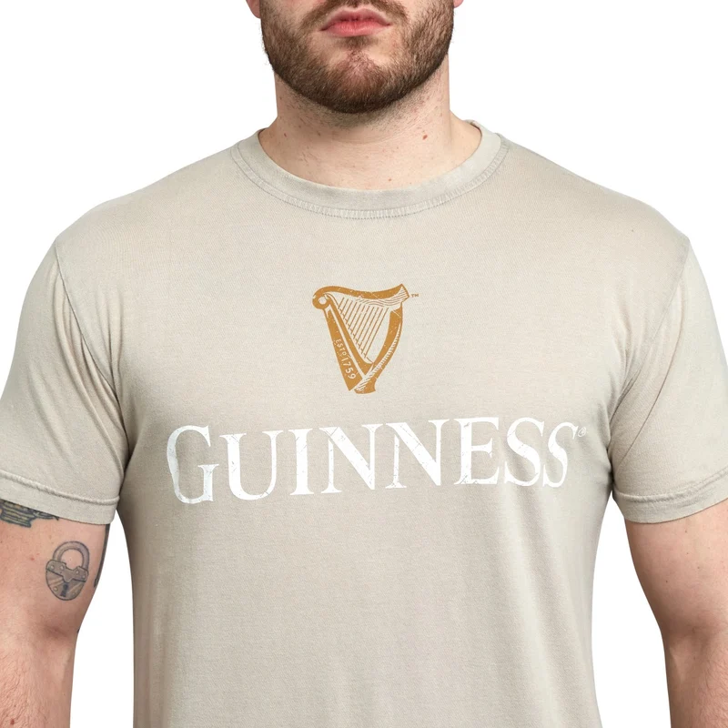 Beige Guinness Harp Premium Tee