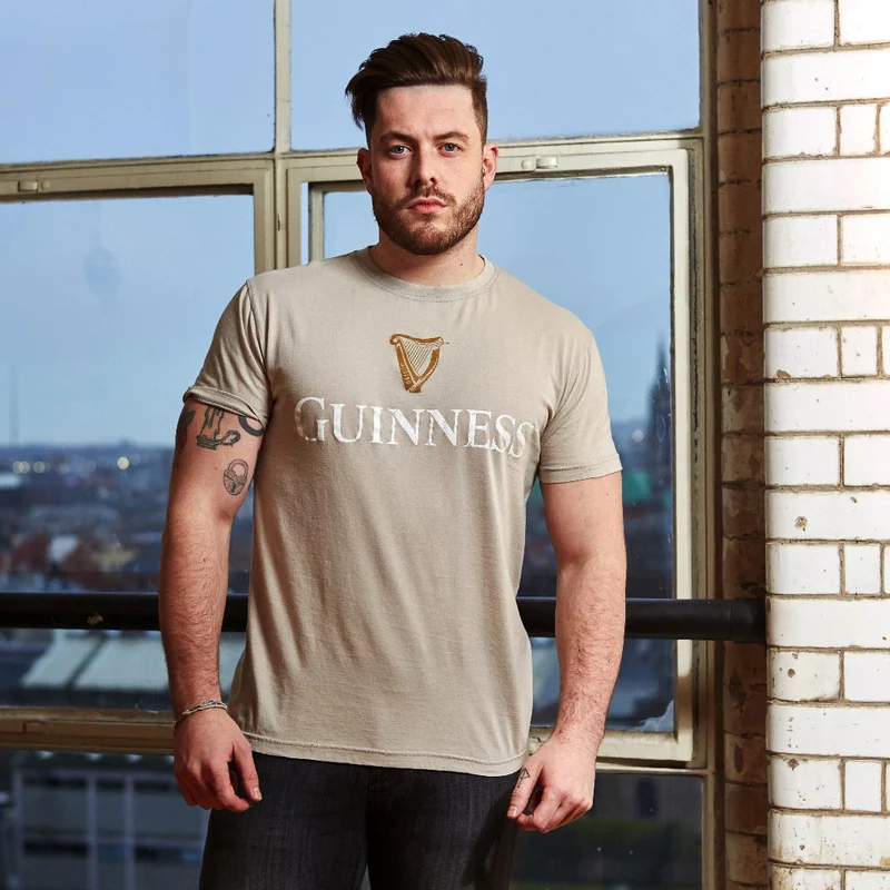 Beige Guinness Harp Premium Tee