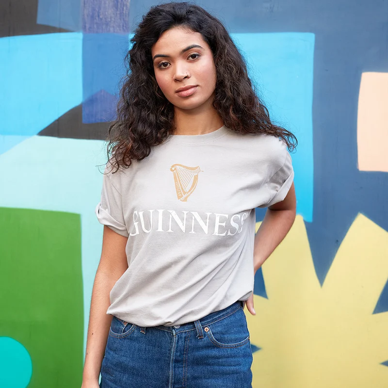 Beige Guinness Harp Premium Tee