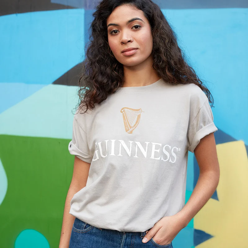 Beige Guinness Harp Premium Tee