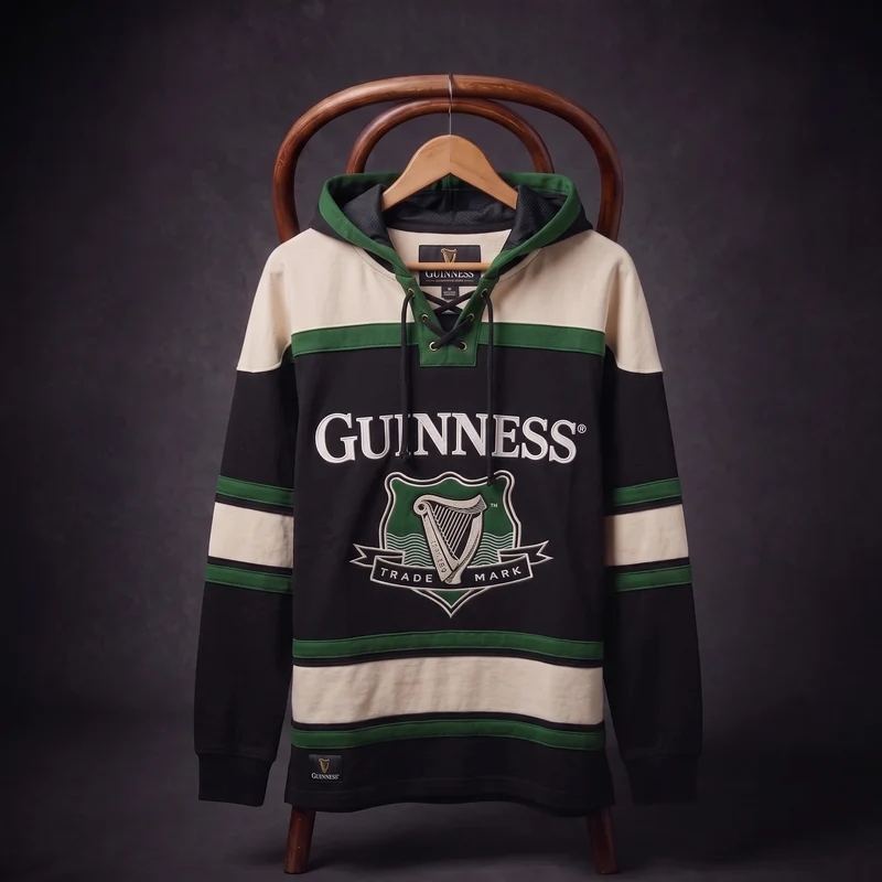 Guinness Green Hockey Style Hooded Sweatshirt