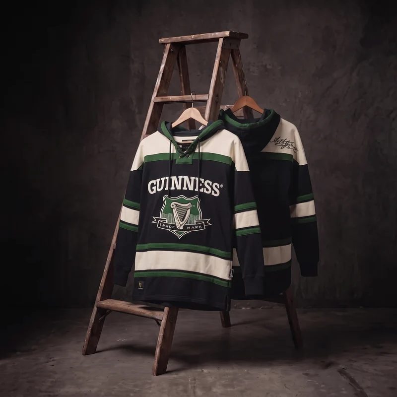 Guinness Green Hockey Style Hooded Sweatshirt