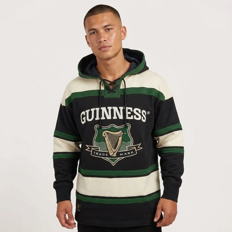 Guinness Green Hockey Style Hooded Sweatshirt