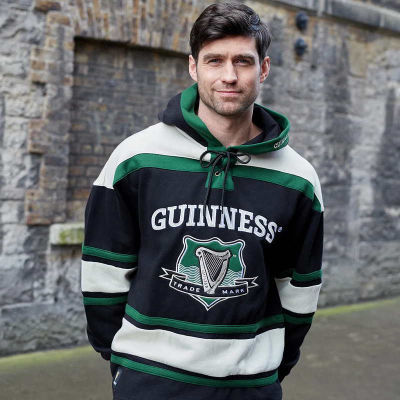 Guinness Green Hockey Style Hooded Sweatshirt