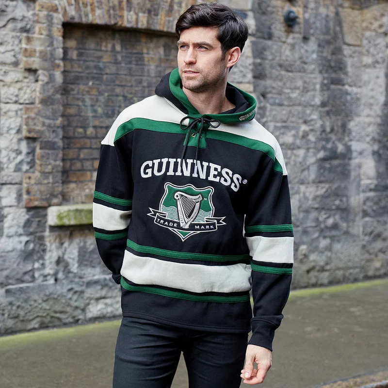 Guinness Green Hockey Style Hooded Sweatshirt