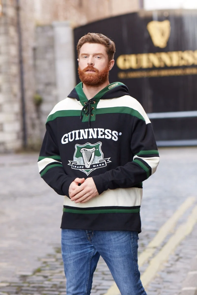 Guinness Green Hockey Style Hooded Sweatshirt