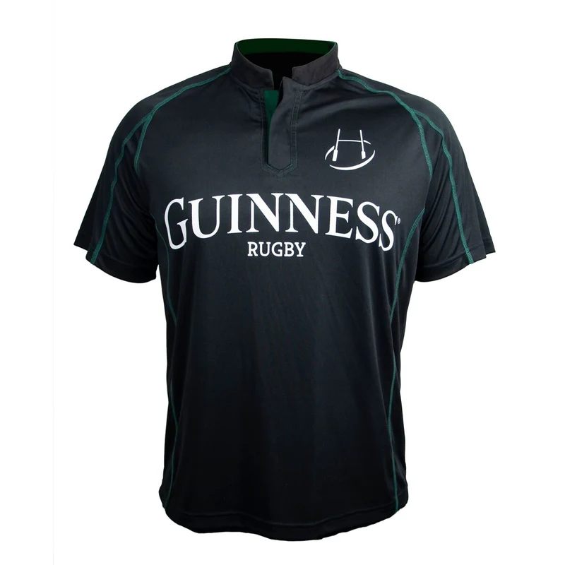 Guinness Black & Green Short Sleeve Rugby Jersey