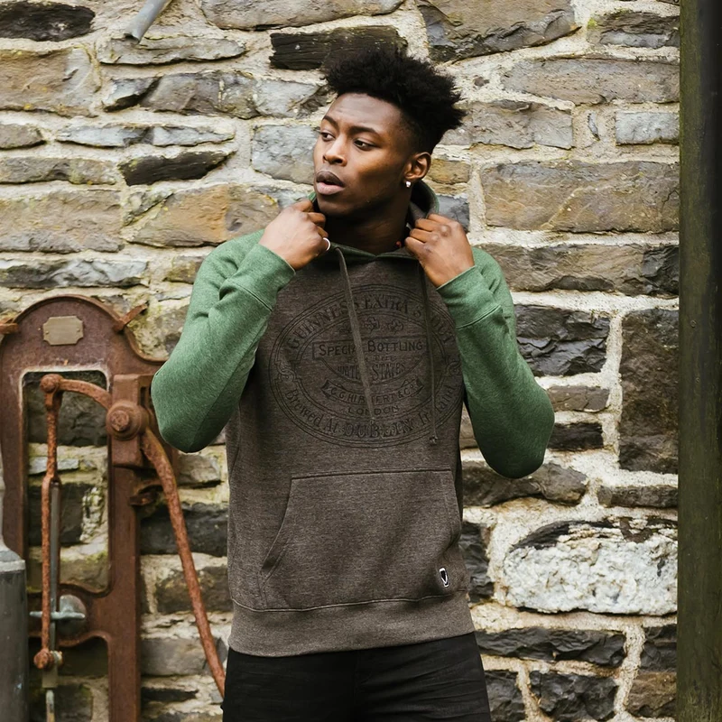 Guinness Grey and Green Hoodie