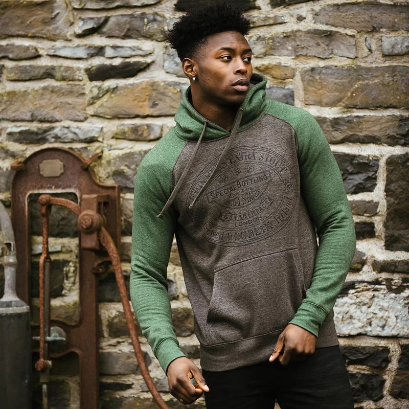 Guinness Grey and Green Hoodie