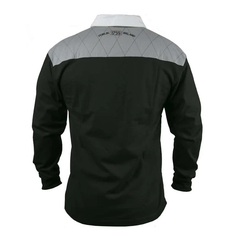 Guinness Heritage Charcoal Grey & Black Long-Sleeve Rugby