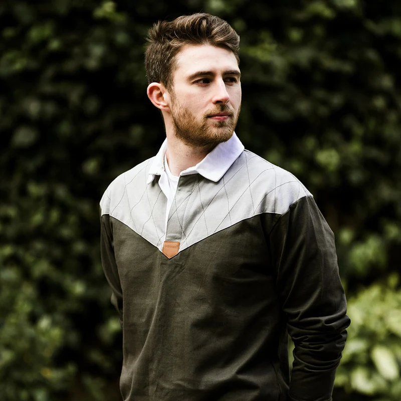 Guinness Heritage Charcoal Grey & Black Long-Sleeve Rugby