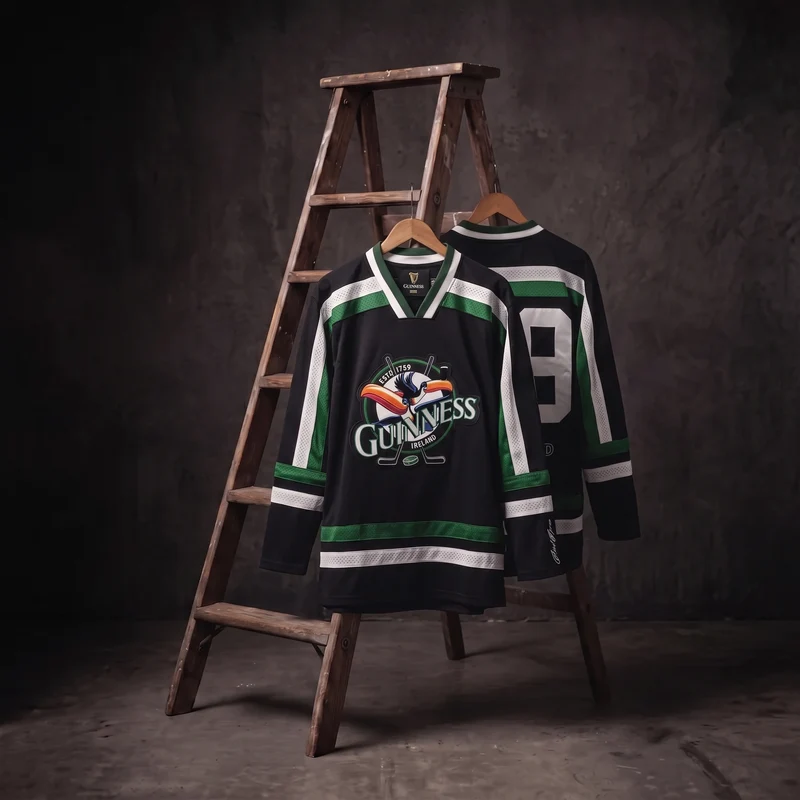 Guinness Toucan Hockey Jersey Black and Green