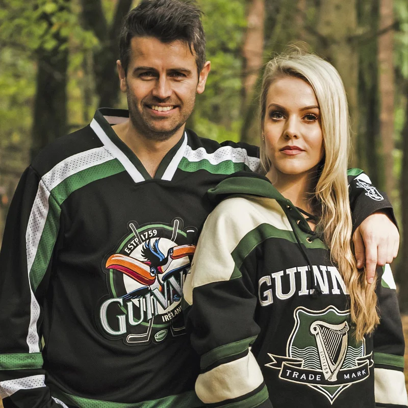 Guinness Toucan Hockey Jersey Black and Green