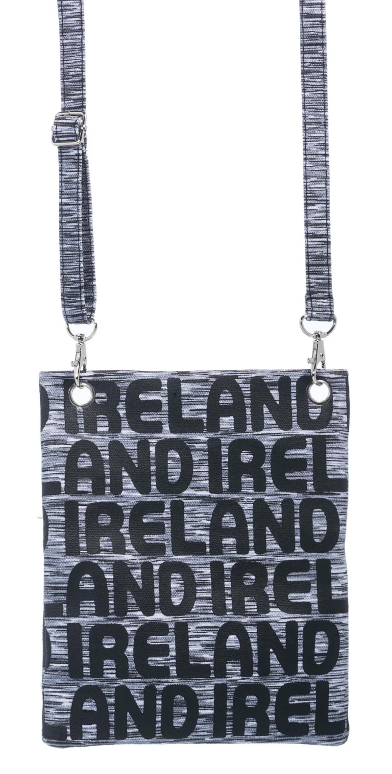 Ireland Neck Pouch, Passport holder, black / grey