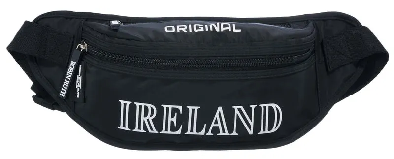 Ireland bum bag, backpack, black/white Ireland logo, Robin Ruth