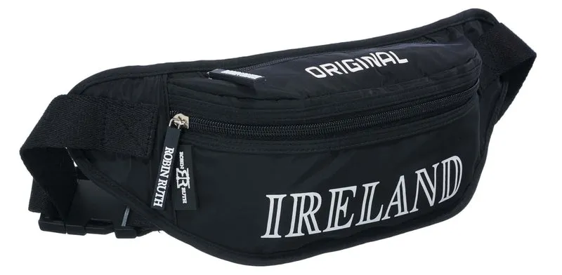 Ireland bum bag, backpack, black/white Ireland logo, Robin Ruth