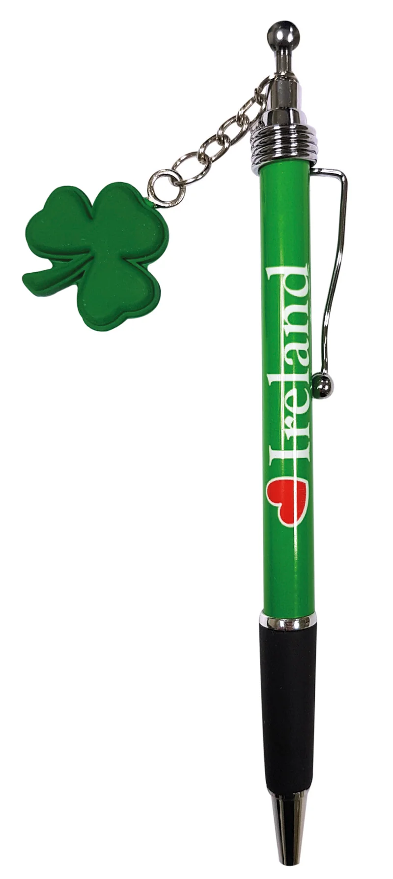 Pen, Green with Ireland and Shamrocks, and Sheep Charm