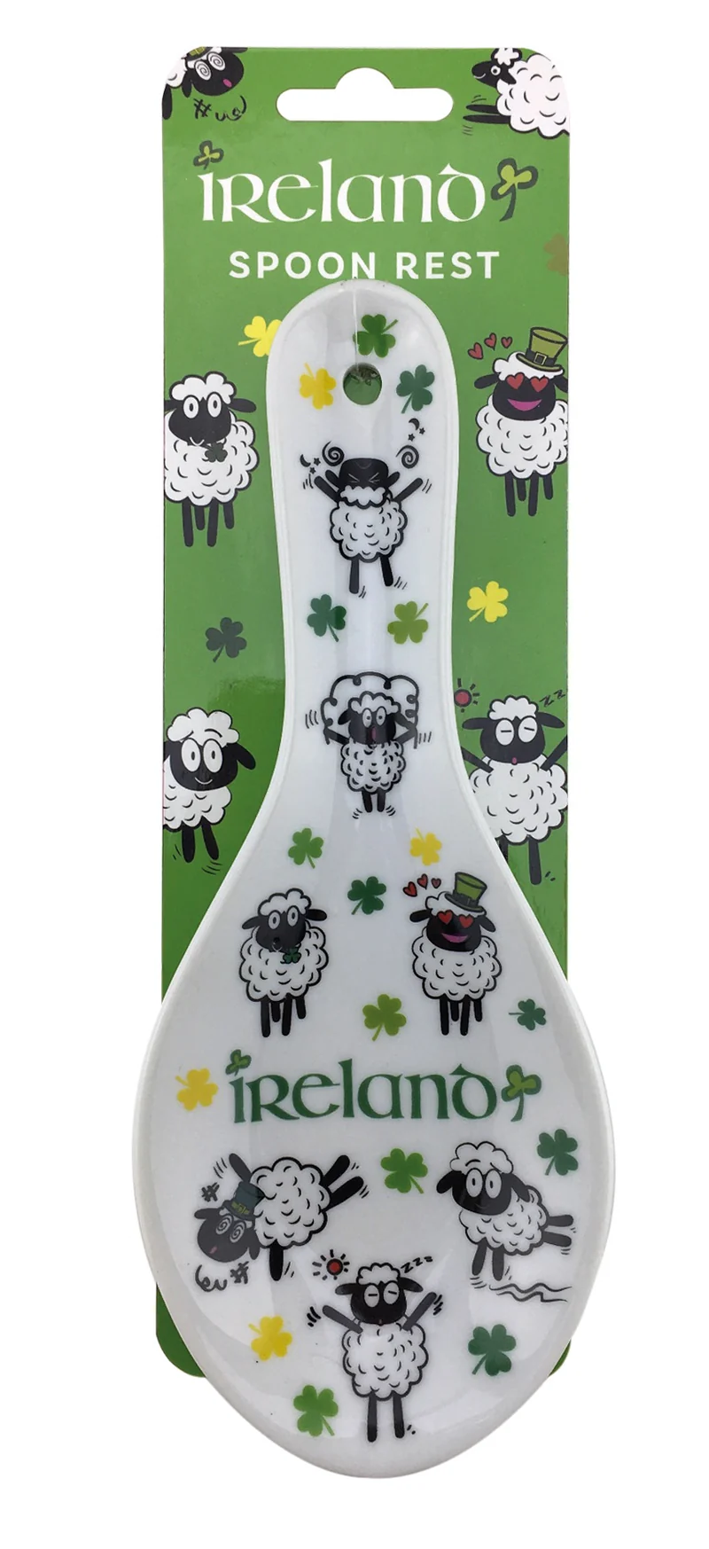 Spoon Rest, Ireland, Shamrocks and Sheep