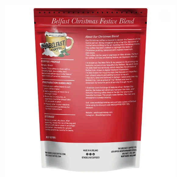 Christmas Blend - Ground Irish Coffee - Belfast Coffee Co.