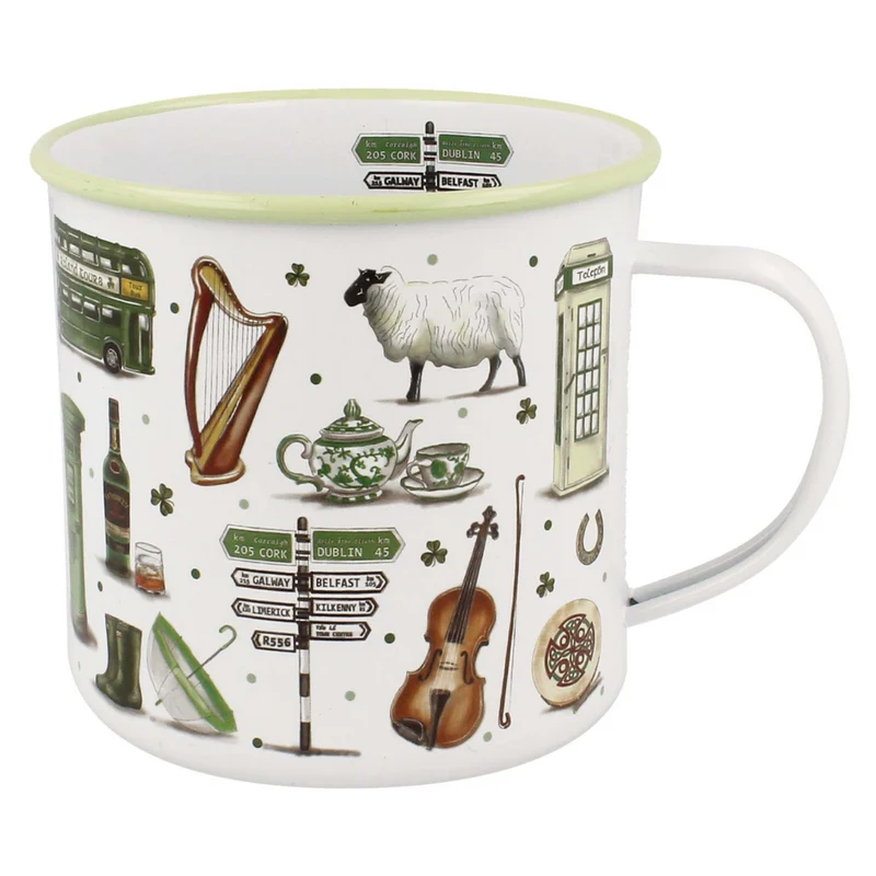 Enamel Irish Motifs Mug