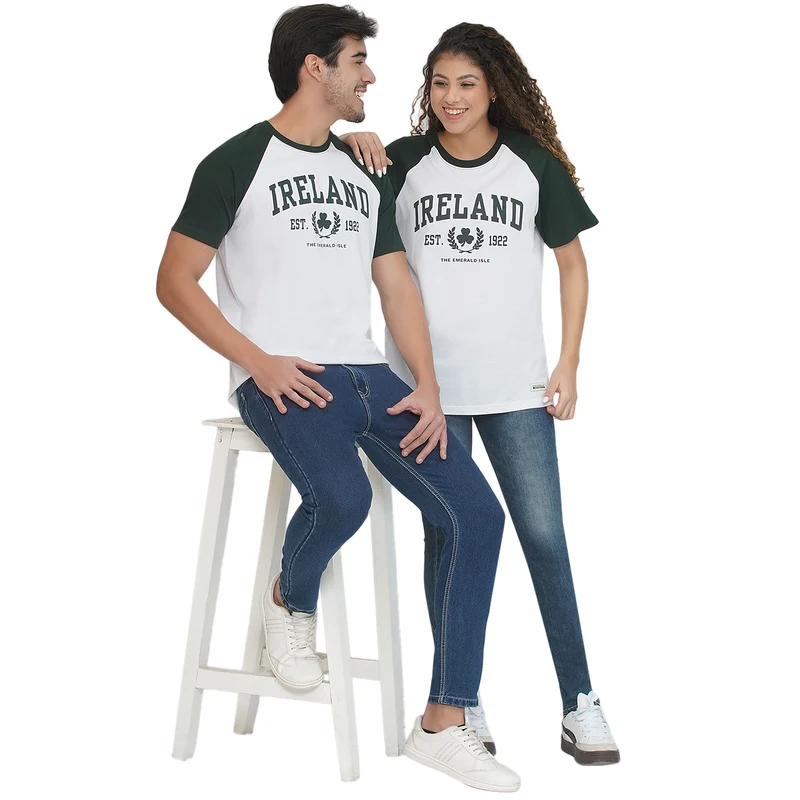 Unisex Ireland 1922 Raglan White T-Shirt
