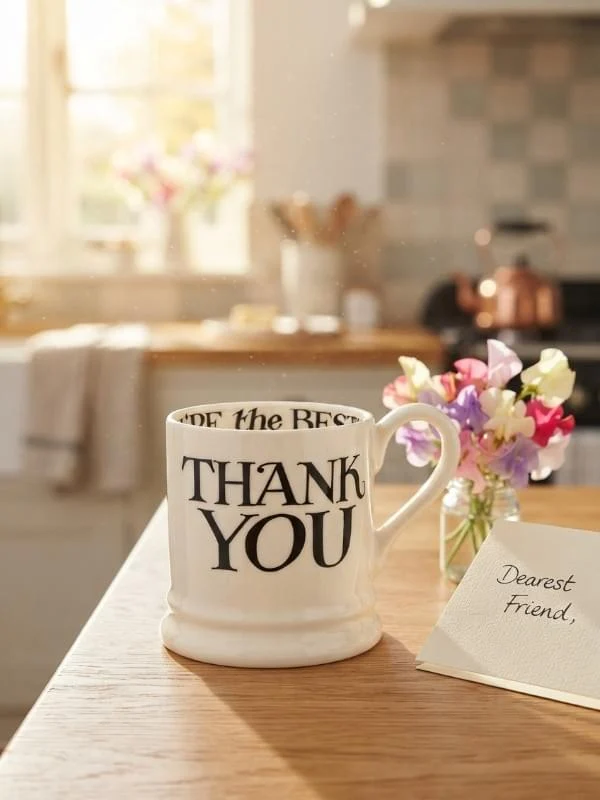 Emma Bridgewater Black Toast Thank You 1/2 Pint Mug