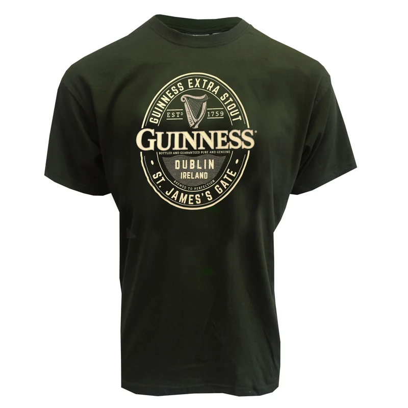 Guinness Extra Stout Dublin Stamp Green T-Shirt