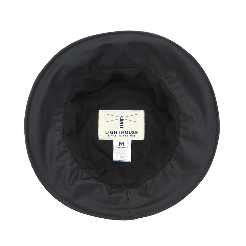 Women's Storm Waterproof Black Bucket Hat