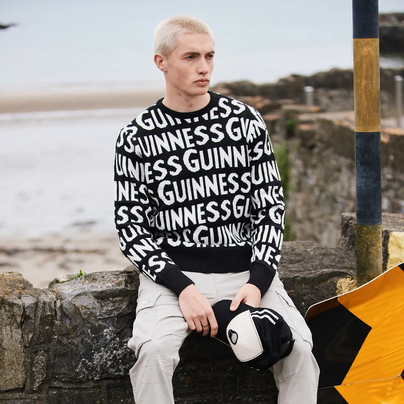 Unisex Guinness Chunky Word Jumper