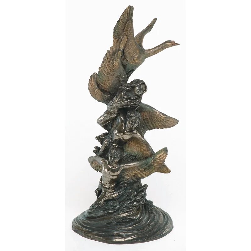 12" Children Of Lir Bronze Statue