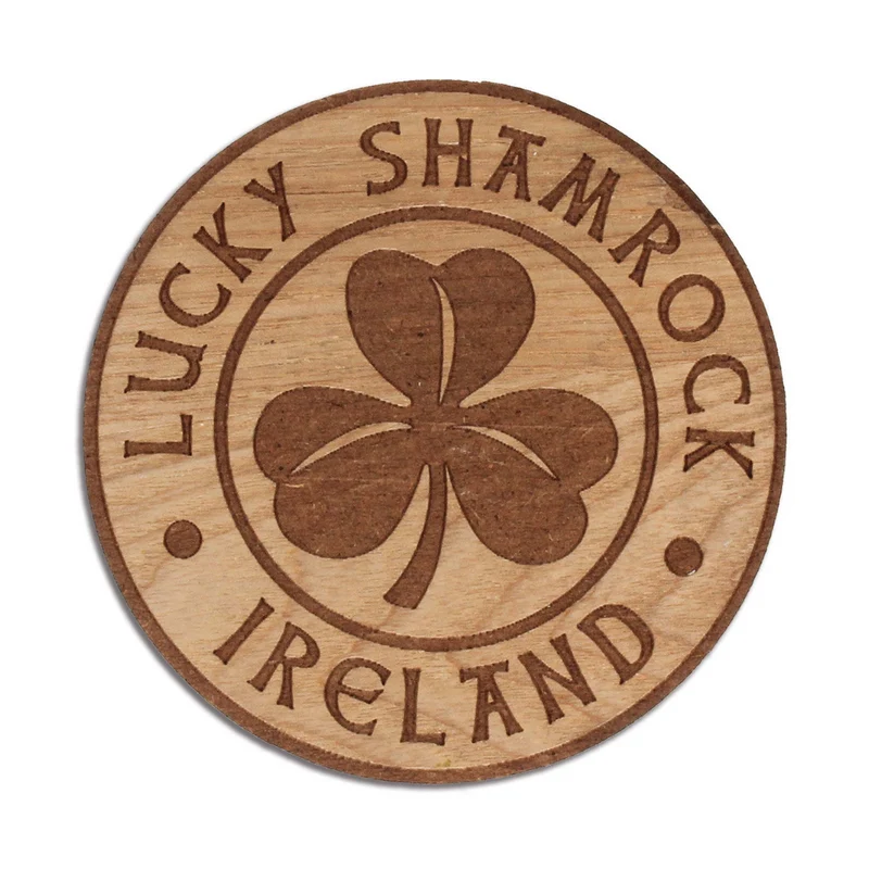 Wooden Coaster Shamrock