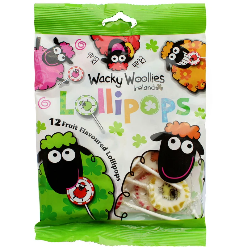 Wacky Woolies Fruit Flavoured Lollipops