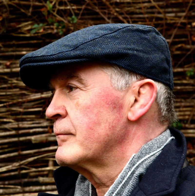 Traditional Herringbone Tweed Hat Blue