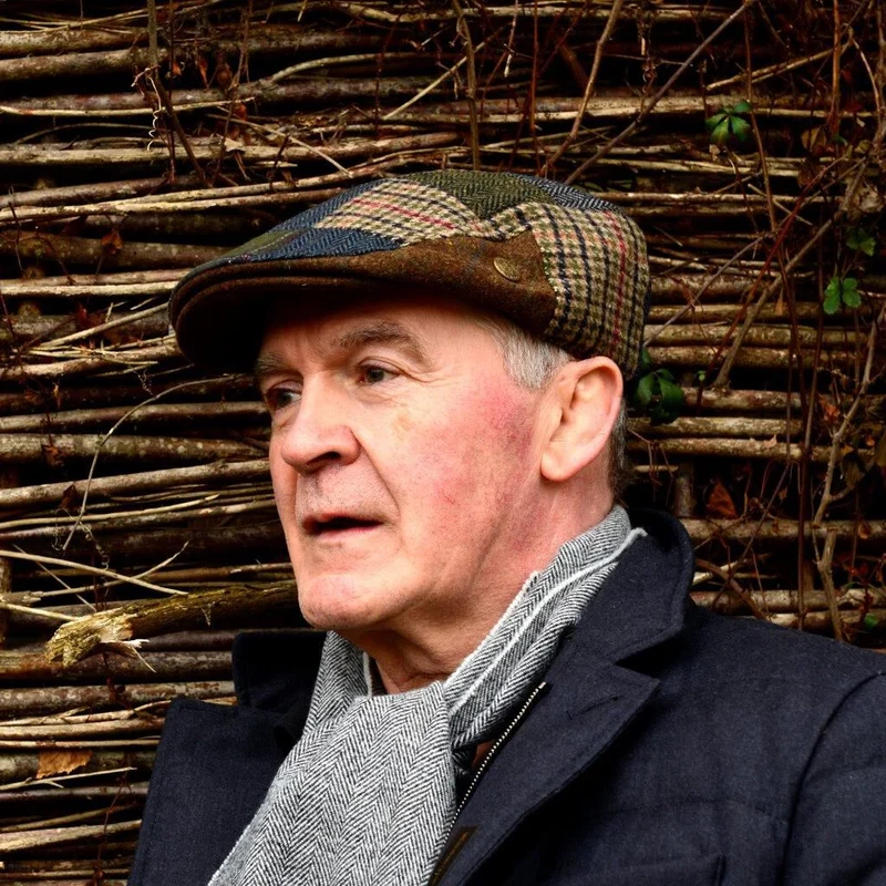 Mens Tweed Hat Countryman Patchwork Navy