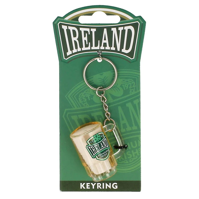 Pvc Tankard Keychain With Ireland Varsity Crest