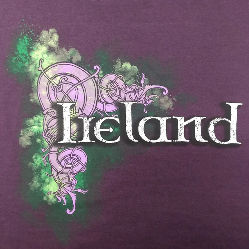 Purple Women's V-Neck T-Shirt with Ireland Celtic