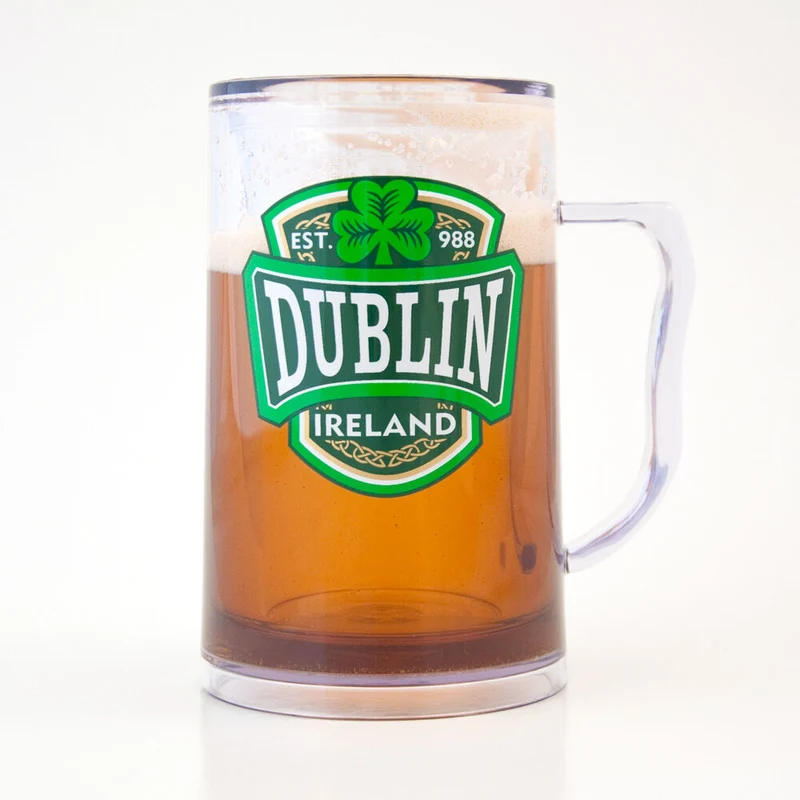 Plastic Freezer Tankard With Dublin Varsity Crest