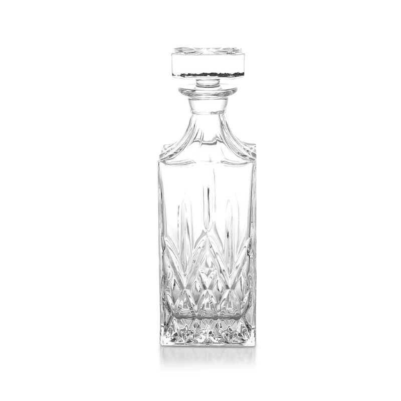 Whiskey Decanter With 6 Whiskey Glasses